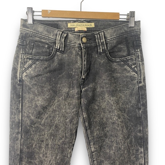 French Connection Acid Wash Jeans Marbled Skin Tight Jeans - Picture 2 of 8
